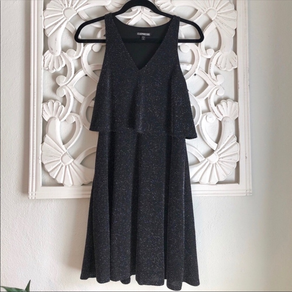 EXPRESS Sparkly Black Dress Size S